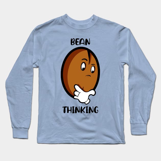 Bean Thinking Long Sleeve T-Shirt by Art by Nabes